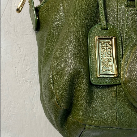 Badgley Mischka Platinum Connie XL hobo bag green and gold turn lock #030 - Picture 10 of 12